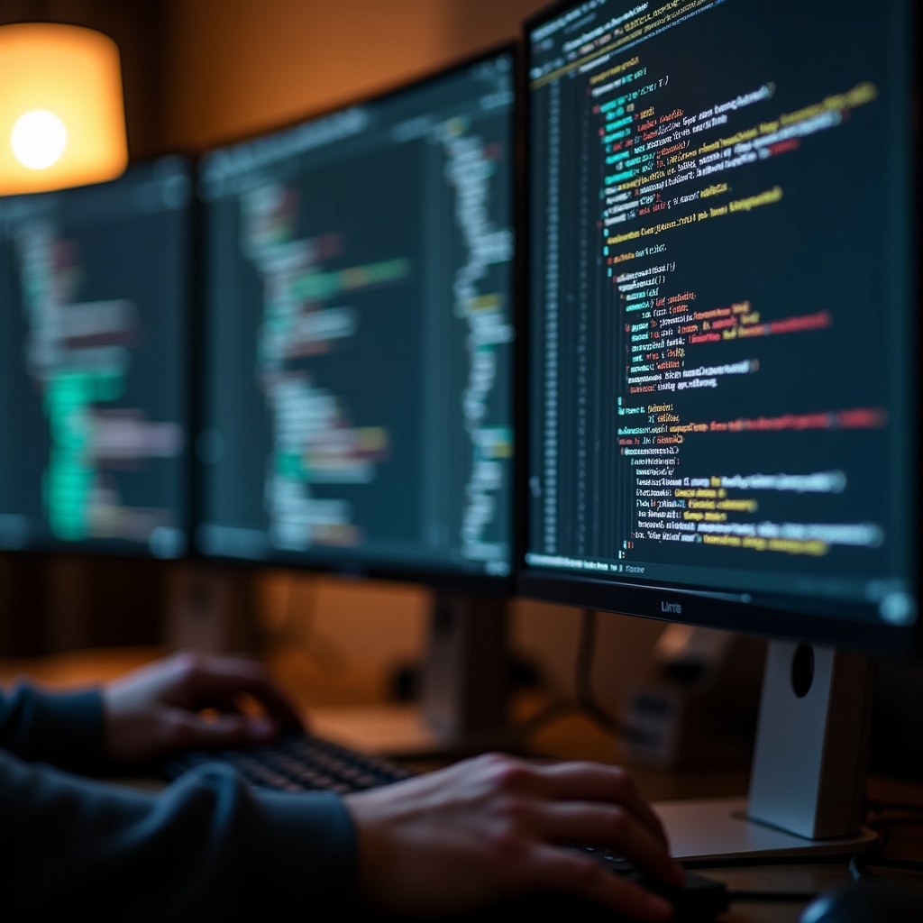 Close-up of a developer's screen showing AI-generated code with review annotations highlighted in a dark IDE environment